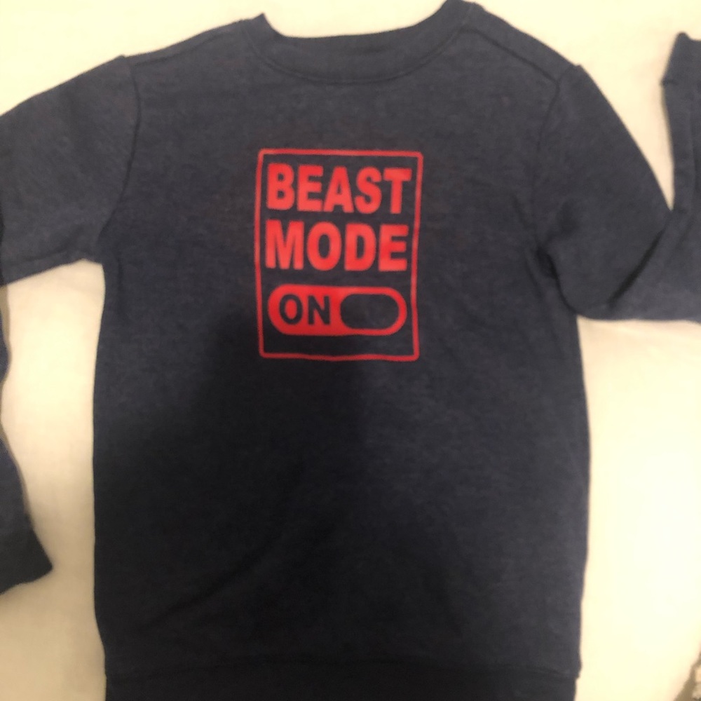 Cat and Jack Beast mode Sweatshirt! Size 8/10